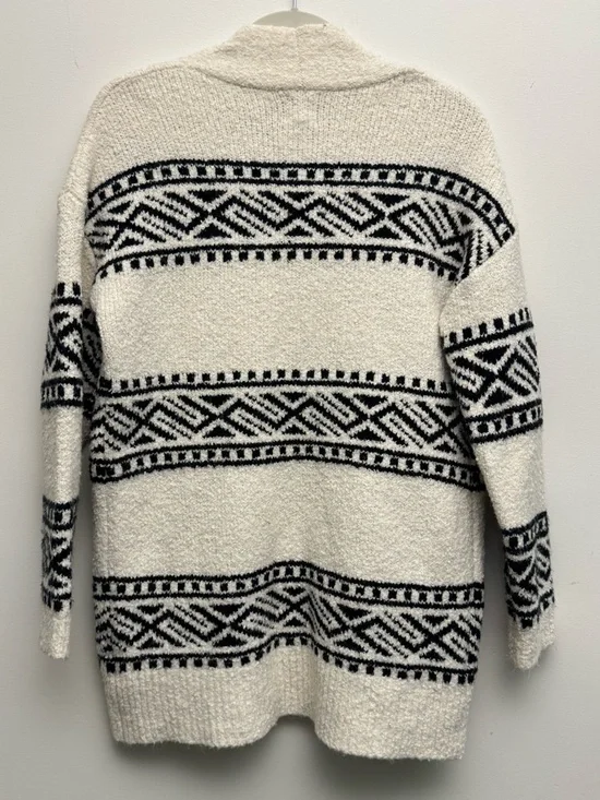 Joie Cream Cardigan with Black Geometric Trim - Picture 3 of 8